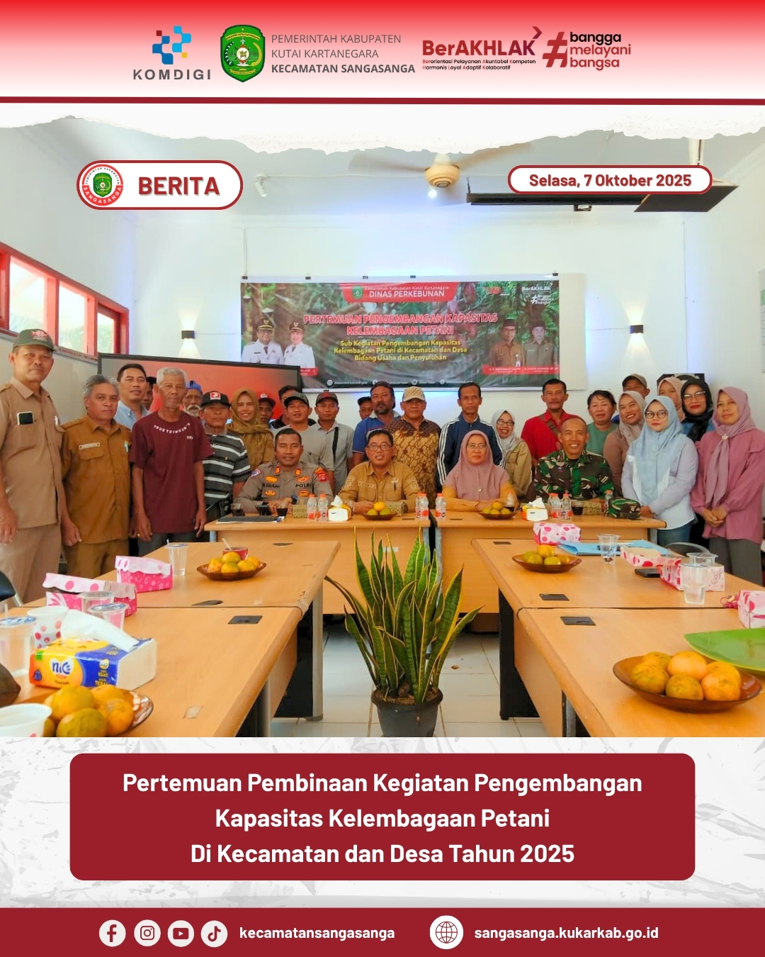 Peningkatan Kapasitas Petani Sangasanga Melalui Pertemuan Pembinaan Dinas Perkebunan