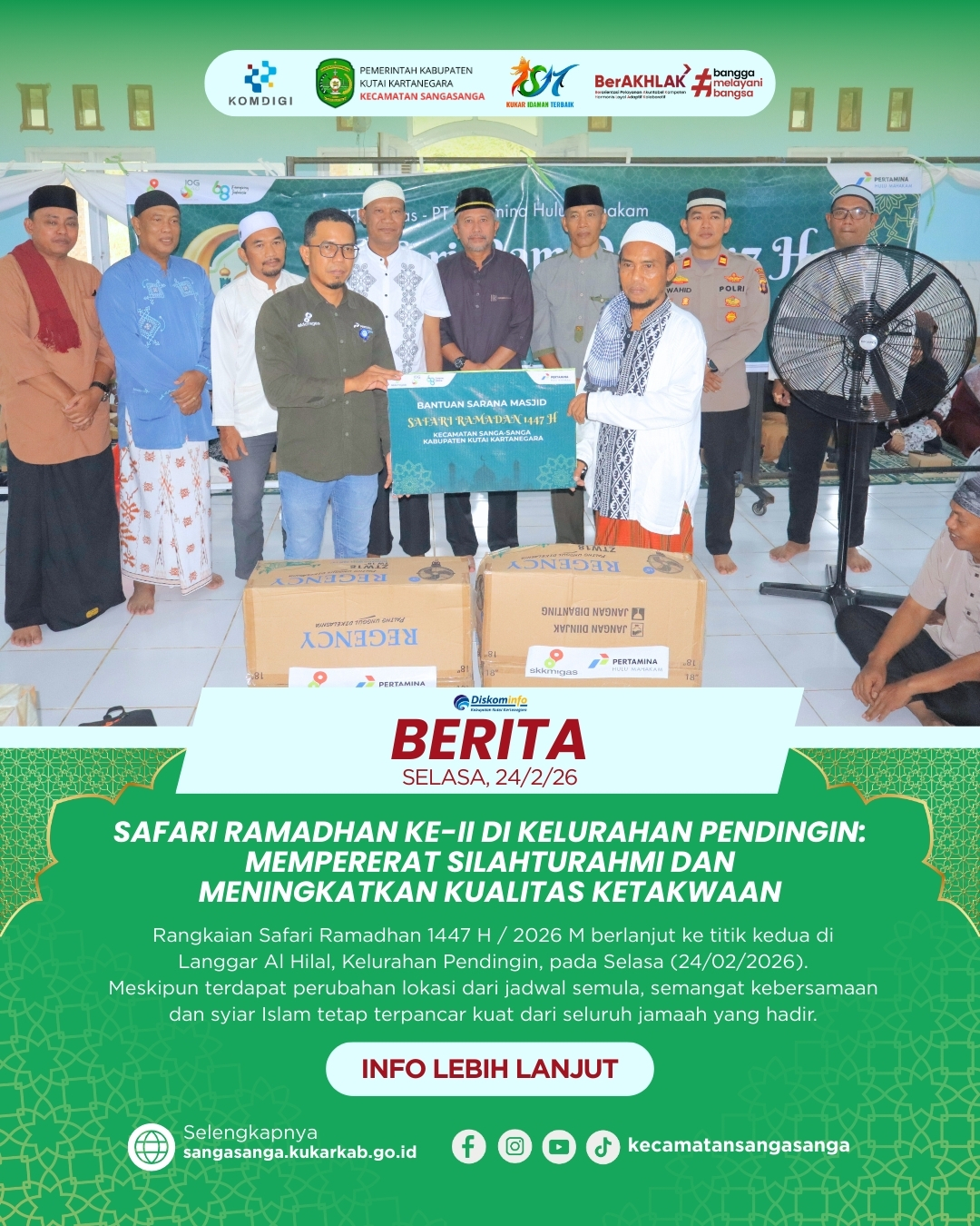 Safari Ramadhan II di Kelurahan Pendingin: Mempererat Silaturahmi dan Meningkatkan Kualitas Ketakwaan