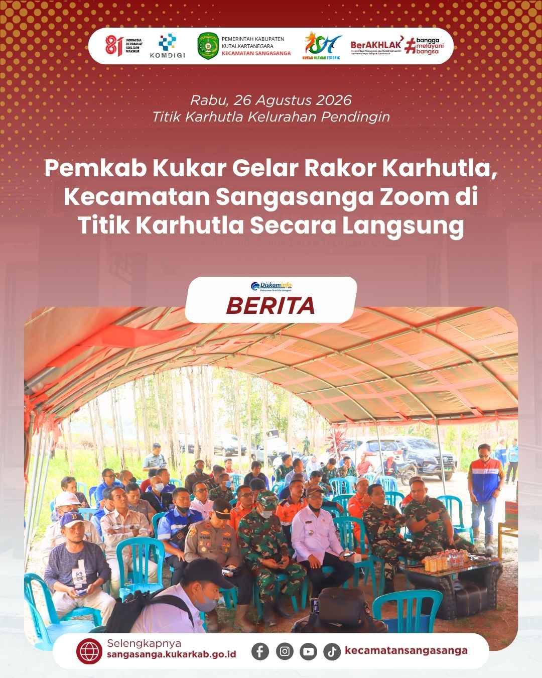 Pemkab Kukar Gelar Rakor Karhutla, Kecamatan Sangasanga Zoom di Titik Karhutla Secara Langsung