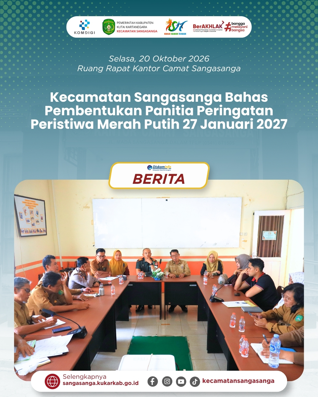 Kecamatan Sangasanga Bahas Persiapan dan Pembentukan Panitia Peringatan Peristiwa Merah Putih 27 Januari 2027