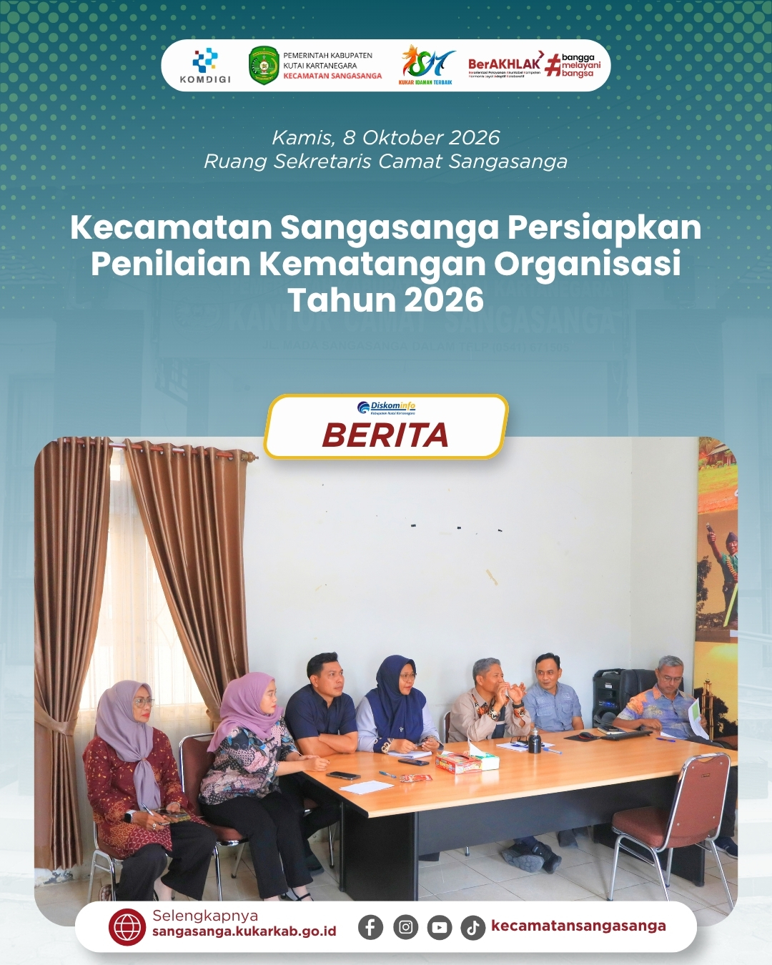 Kecamatan Sangasanga Persiapkan Penilaian Kematangan Organisasi Tahun 2026