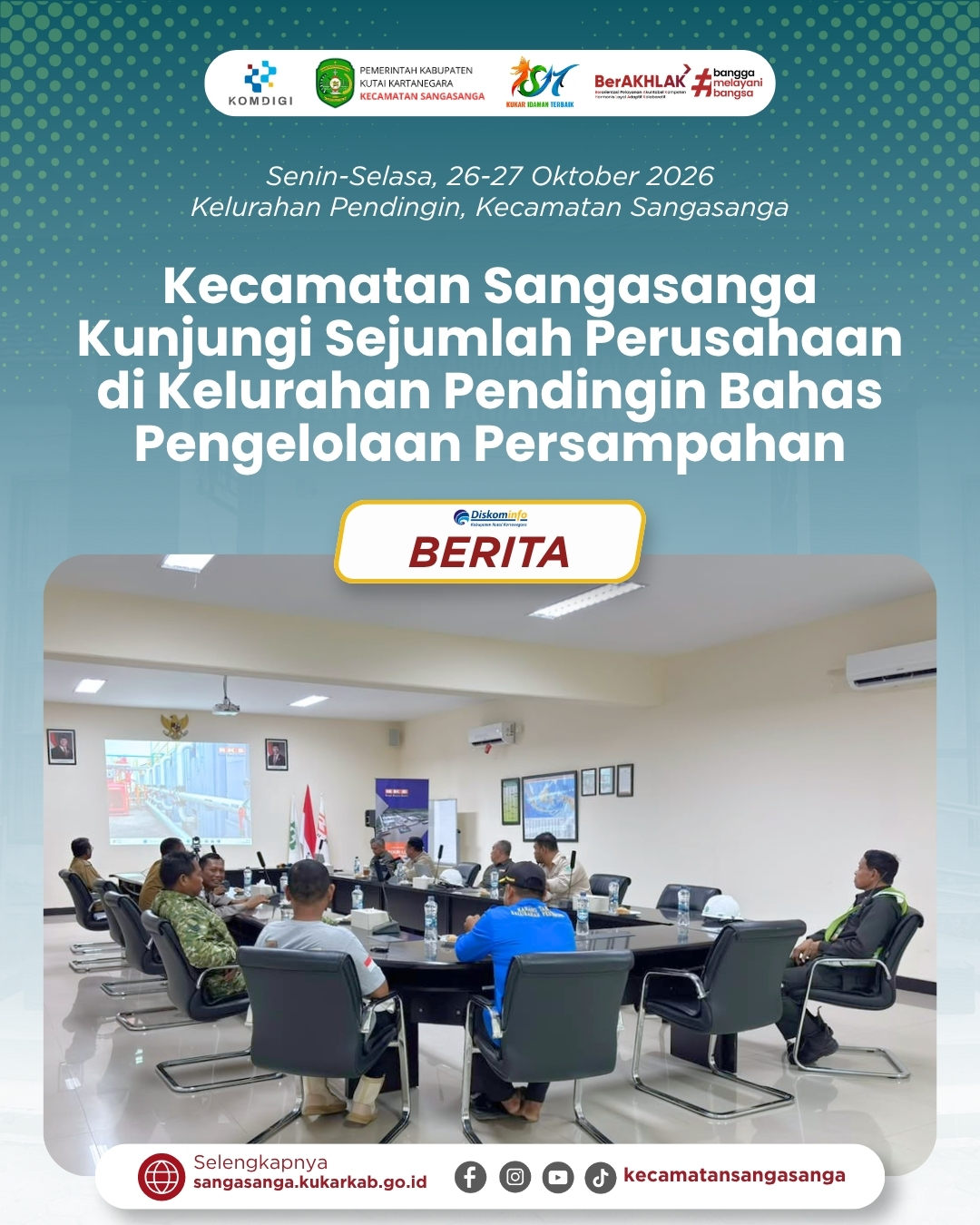 Kecamatan Sangasanga Kunjungi Sejumlah Perusahaan di Kelurahan Pendingin Bahas Pengelolaan Persampahan